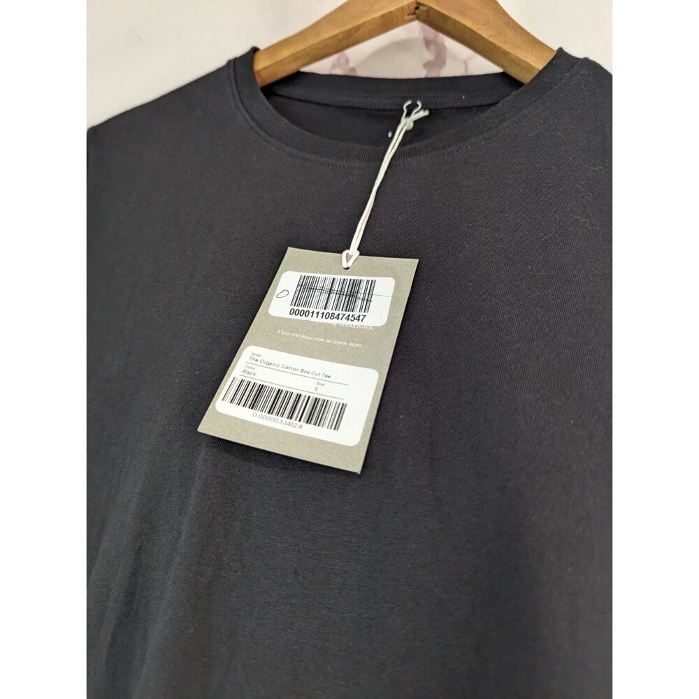 Everlane T Shirt Womens Black Crewneck Box Cut Tee The Organic Cotton - Picture 8 of 9